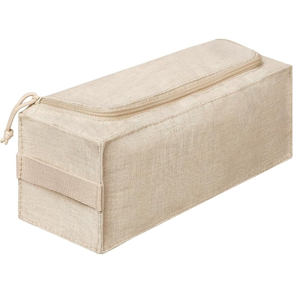 BOLLÖSUND Toiletry bag, beige. 9 " Depth: 3 ¼ " Height: 3 ¼ "